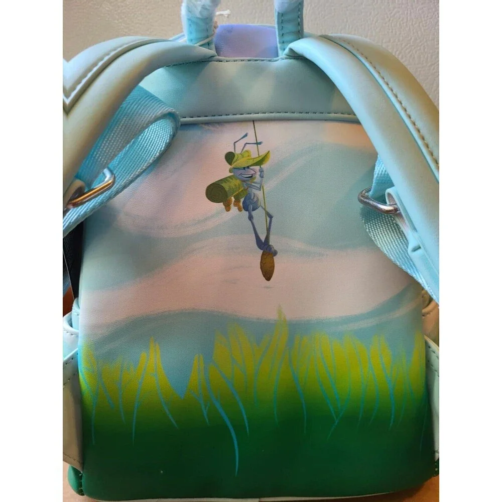 Pixar Loungefly A Bugs Life Earth Day Mini Backpack, Textured Flowers NWT